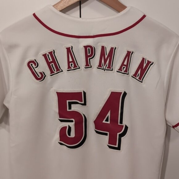 Cincinnati Reds Chapman Jersey White Youth L - Picture 9 of 9